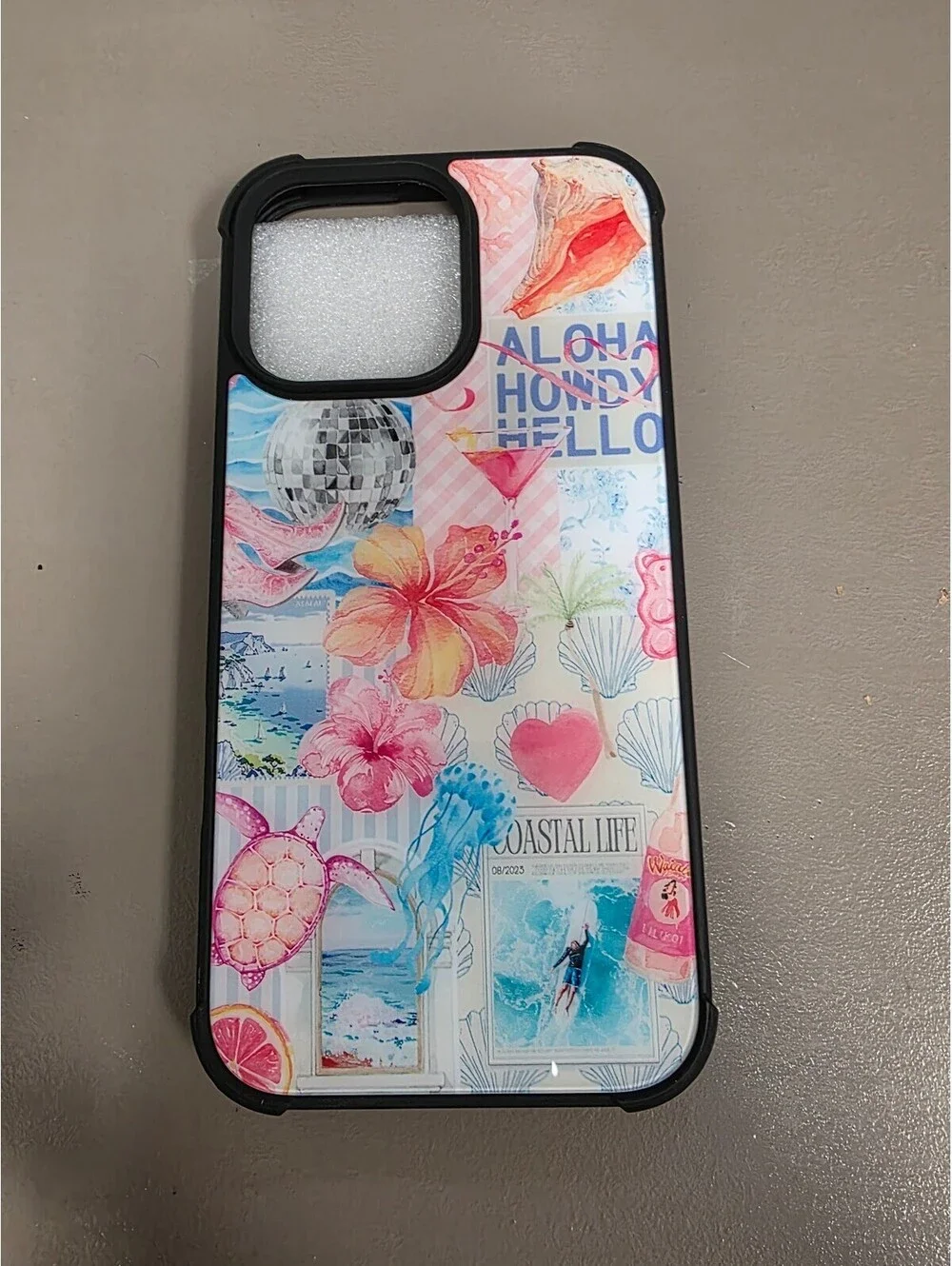 Protective Phone Case with Colorful Coastal Design for iPhone16 pro